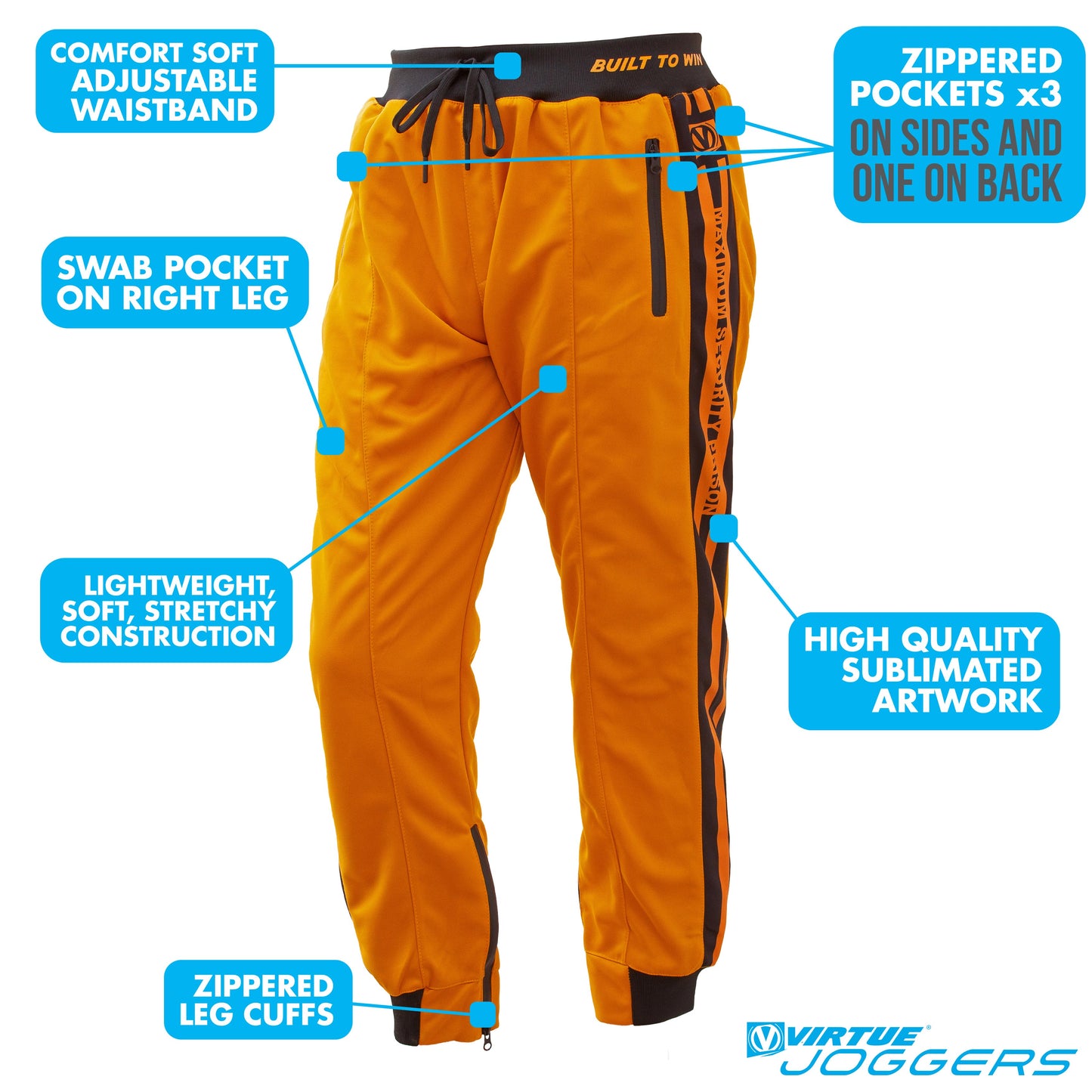 Virtue Jogger Pants - Maximum Security - Prison Orange