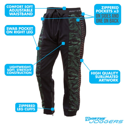 Virtue Jogger Pants - Tigerstripe - Bullets / Black