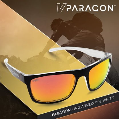 Virtue V-Paragon Polarized Sunglasses - Polished White Fire