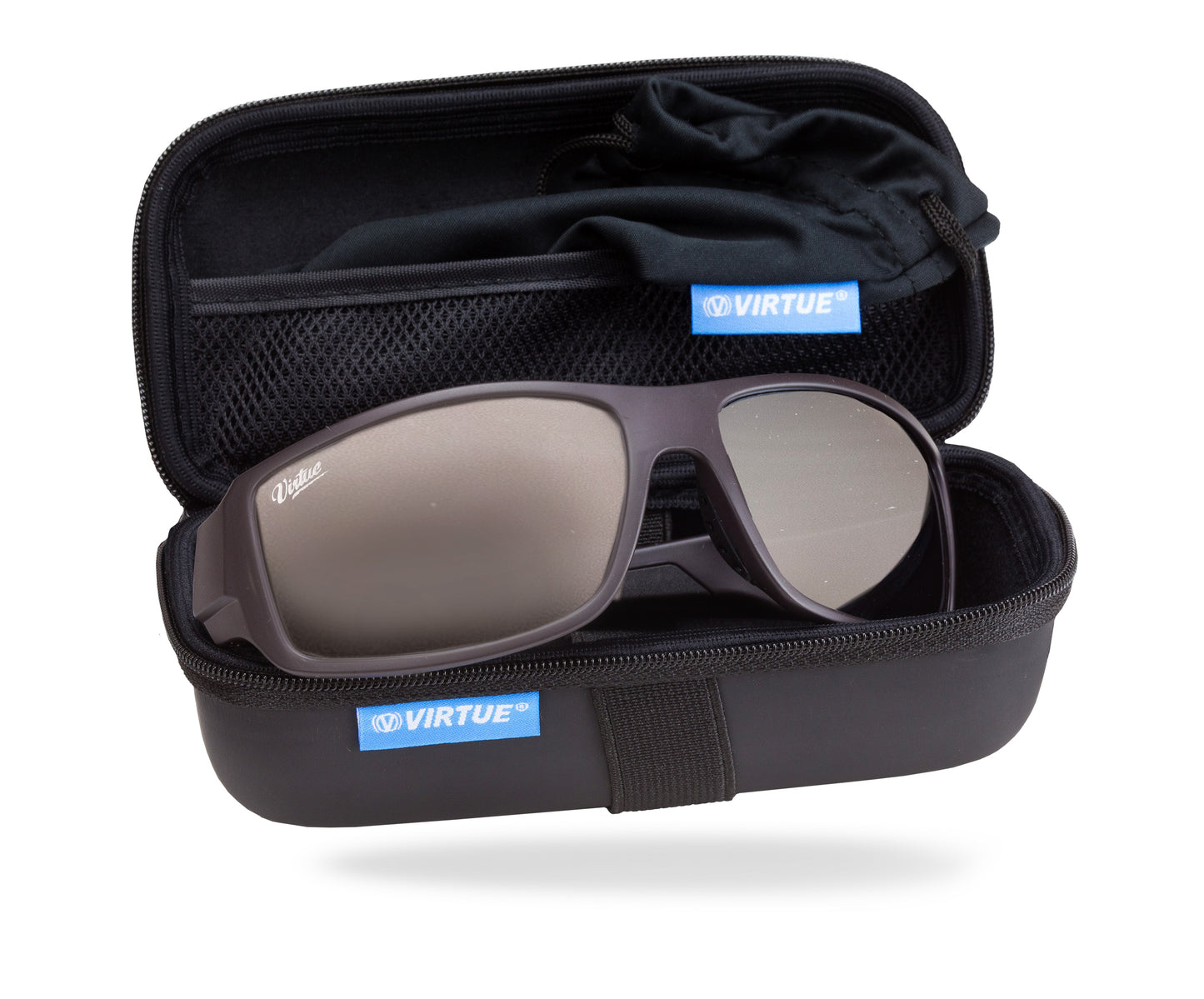 Virtue V-Guard Polarized Sunglasses - Stealth Grey Mirror