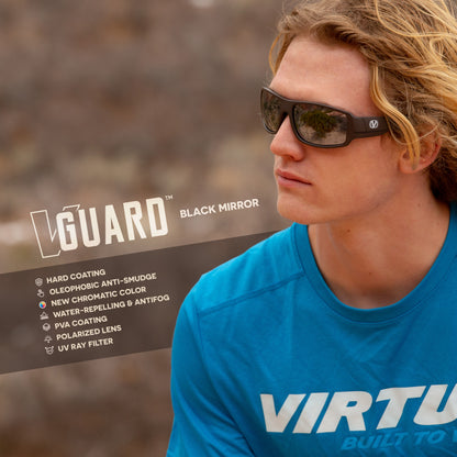 Virtue V-Guard Polarized Sunglasses - Stealth Grey Mirror